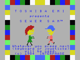 Sewer Sam (MSX) screenshot: Title screen.