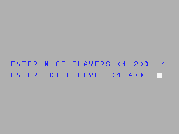 Sewer Sam (MSX) screenshot: Play Select screen.