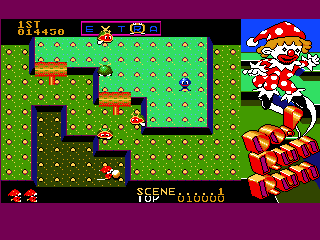 Do! Run Run (Amiga) screenshot: A new level with a new lay out.