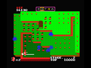 Do! Run Run (MSX) screenshot: and try to turn that area into oranges...