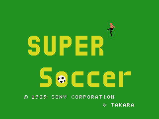 Super Soccer (MSX) screenshot: Title screen