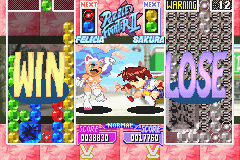 Super Puzzle Fighter II Turbo (Game Boy Advance) screenshot: Victory Pose