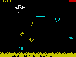 Starbike (ZX Spectrum) screenshot: Early part of the game