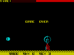 Starbike (ZX Spectrum) screenshot: Didn't do too well this time