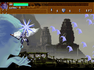 Sol Divide (PlayStation) screenshot: Freeze spell