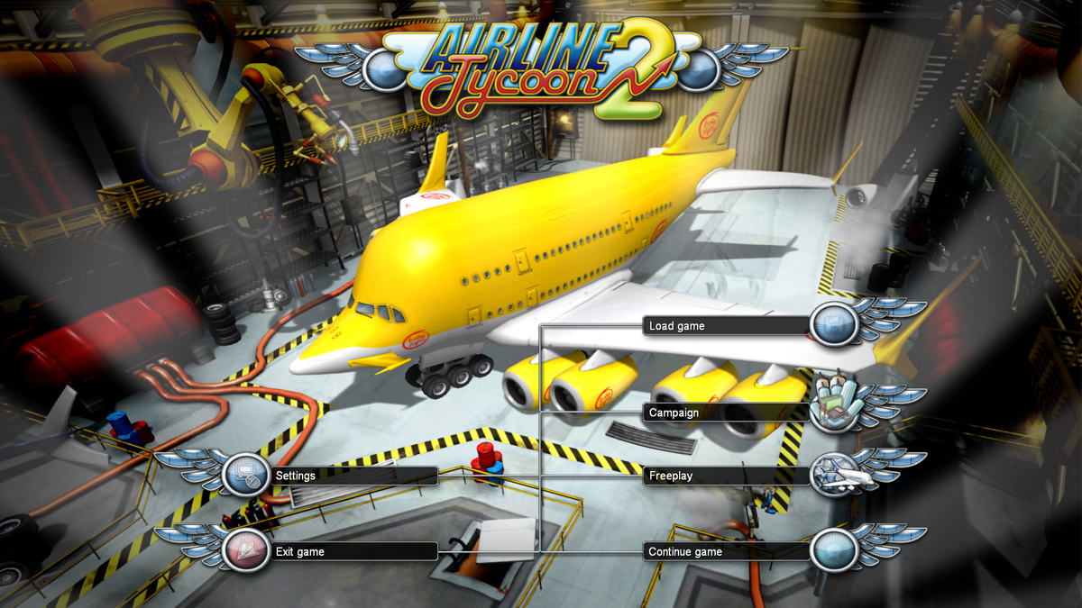 Airline Tycoon 2 (Windows) screenshot: Main menu (Demo version)