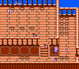 Higemaru Makaijima: Nanatsu no Shima Daibōken (NES) screenshot: Pick up the special items