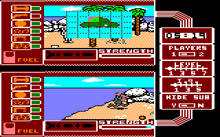 Spy vs. Spy: The Island Caper (Amstrad CPC) screenshot: Map of the island