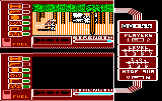 Spy vs. Spy: The Island Caper (Amstrad CPC) screenshot: White digs a hole