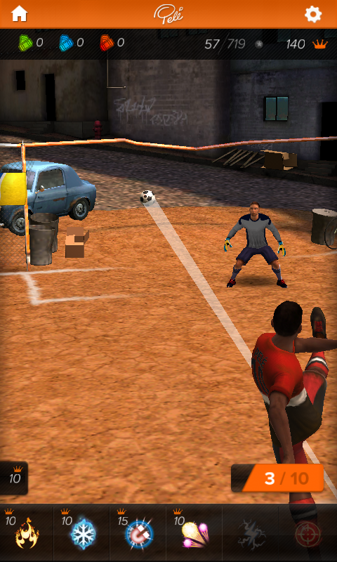 Pelé: King of Football (Android) screenshot: That looks like a goal