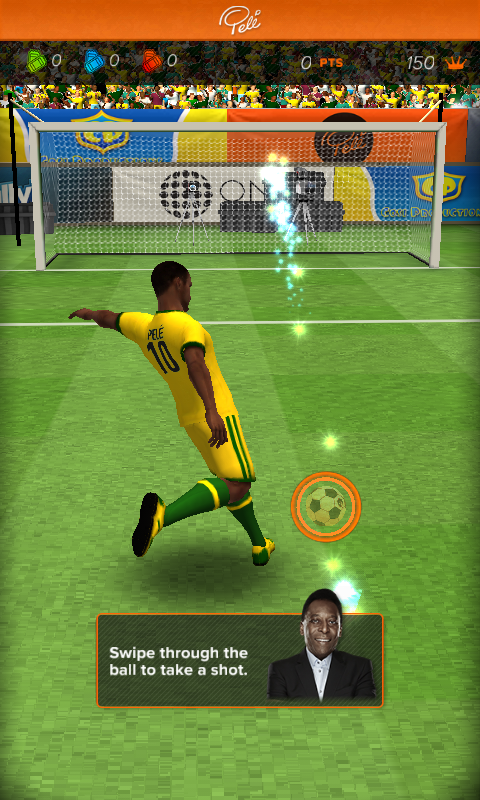 Pelé: King of Football (Android) screenshot: Pelé and the tutorial