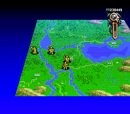 Ogre Battle (SNES) screenshot: A view of the field.