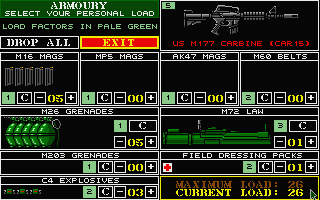 Fire Force (Atari ST) screenshot: Armory