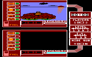 Spy vs. Spy: The Island Caper (Amstrad CPC) screenshot: The island explodes