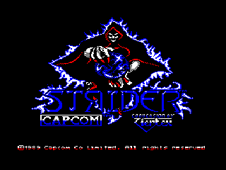 Strider (Amstrad CPC) screenshot: Title