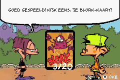 Kid Paddle (Game Boy Advance) screenshot: We get a card for our victory.