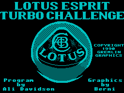 Lotus Esprit Turbo Challenge (ZX Spectrum) screenshot: Title Screen