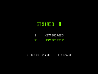 Strider 2 (Amstrad CPC) screenshot: Startup