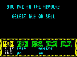 Tai-Pan (ZX Spectrum) screenshot: One of the key shops