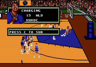 Team USA Basketball (Genesis) screenshot: I'll charge you in a minute