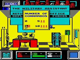 Hijack (ZX Spectrum) screenshot: Shoot first, ask questions later?