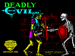 Deadly Evil (ZX Spectrum) screenshot: Loading Screen