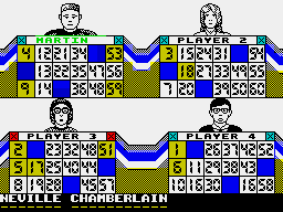 Bob's Full House (ZX Spectrum) screenshot: The guy who thought Hitler was misunderstood and actually quite nice