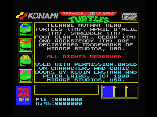 Screenshot Of Teenage Mutant Ninja Turtles (msx, 1989) - Mobygames