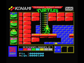 Screenshot of Teenage Mutant Ninja Turtles (MSX, 1989) - MobyGames