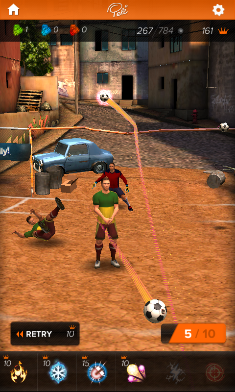 Pelé: King of Football (Android) screenshot: Triple balls