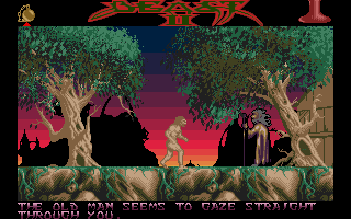 Shadow of the Beast II (Atari ST) screenshot: At old man's house.