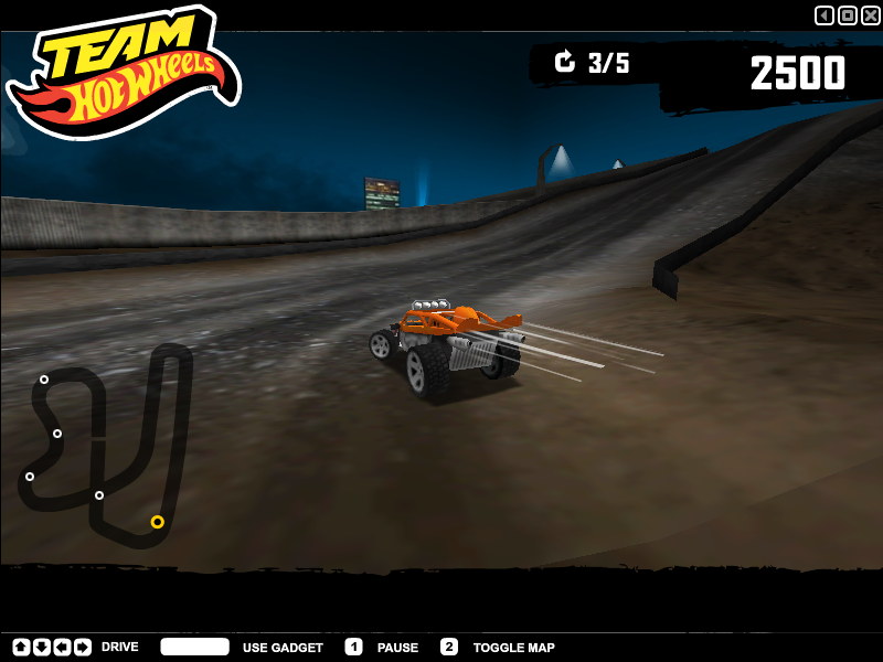 Team Hot Wheels: Night Racer - Rubble Ruckus (Windows) screenshot: Jet booster speed up