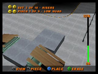 Tony Hawk's Pro Skater 2 (Nintendo 64) screenshot: Another new feature: Skatepark Editor so you can create your own park