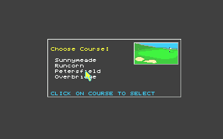 Tee Off! (Atari ST) screenshot: Course selection