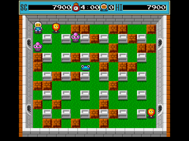 Bomberman (Amiga) screenshot: Cornered