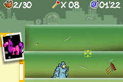 Kid Paddle (Game Boy Advance) screenshot: Mini game: Should all the toys which do not belong to Kid.