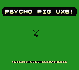 Psycho Pigs UXB (MSX) screenshot: That pig just flipped me the finger!