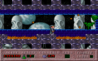 Hocus Pocus (DOS) screenshot: Walking in lava kills you