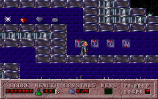 Hocus Pocus (DOS) screenshot: Sometimes you must set switches in a certain combination before something will happen