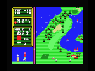 Hole in One Professional (MSX) screenshot: Hit the ball