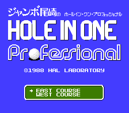 Hole in One Professional (NES) screenshot: Select a course