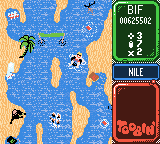 Toobin' (Game Boy Color) screenshot: On the Nile.