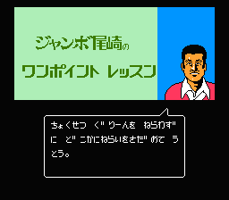 Hole in One Professional (NES) screenshot: Info screen