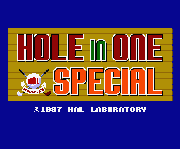 Hole in One Special (MSX) screenshot: Title screen