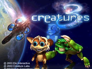Creatures: Raised in Space (PlayStation) screenshot: Title screen