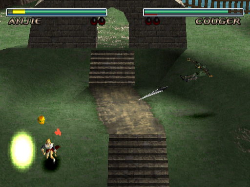 Destrega (PlayStation) screenshot: Angie vs. Couger
