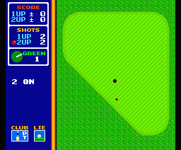 Hole in One Special (MSX) screenshot: Player two can try to putt the ball