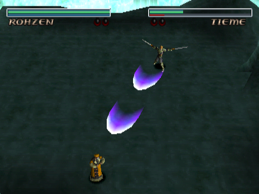 Destrega (PlayStation) screenshot: Rohzen vs. Tieme