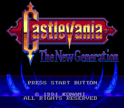 Castlevania: Bloodlines (Genesis) screenshot: European title screen.