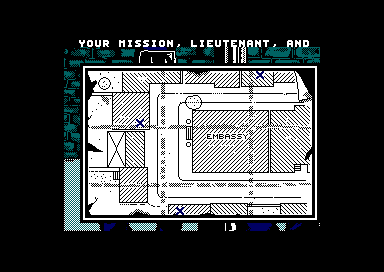 Hostage: Rescue Mission (Amstrad CPC) screenshot: X marks where your snipers are to be posted